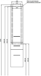 Aquanet Шкаф пенал Порто 35 L подвесной белый – фотография-10
